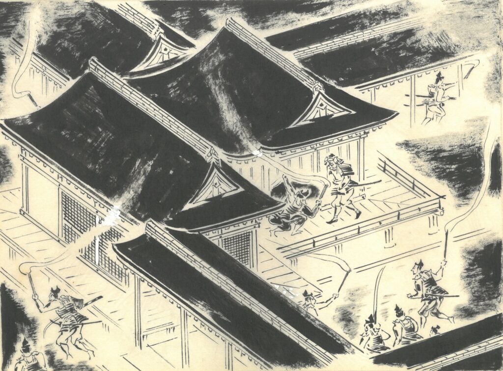 荒井寛方・画「大楠公」の挿絵原画／第40回