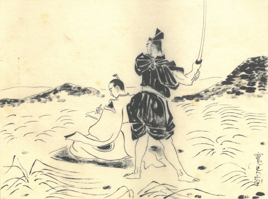 荒井寛方・画「大楠公」の挿絵原画／第42回