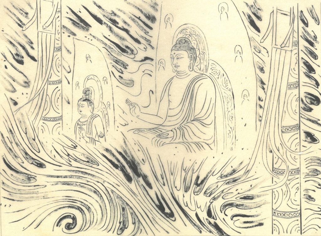 荒井寛方・画「大楠公」の挿絵原画／第57回